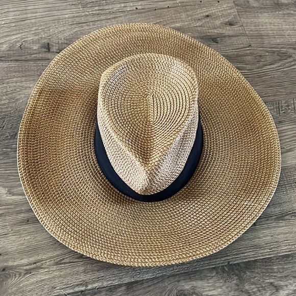 Eric Javits Daphne Fedora Hat Natural Black - Picture 9 of 11